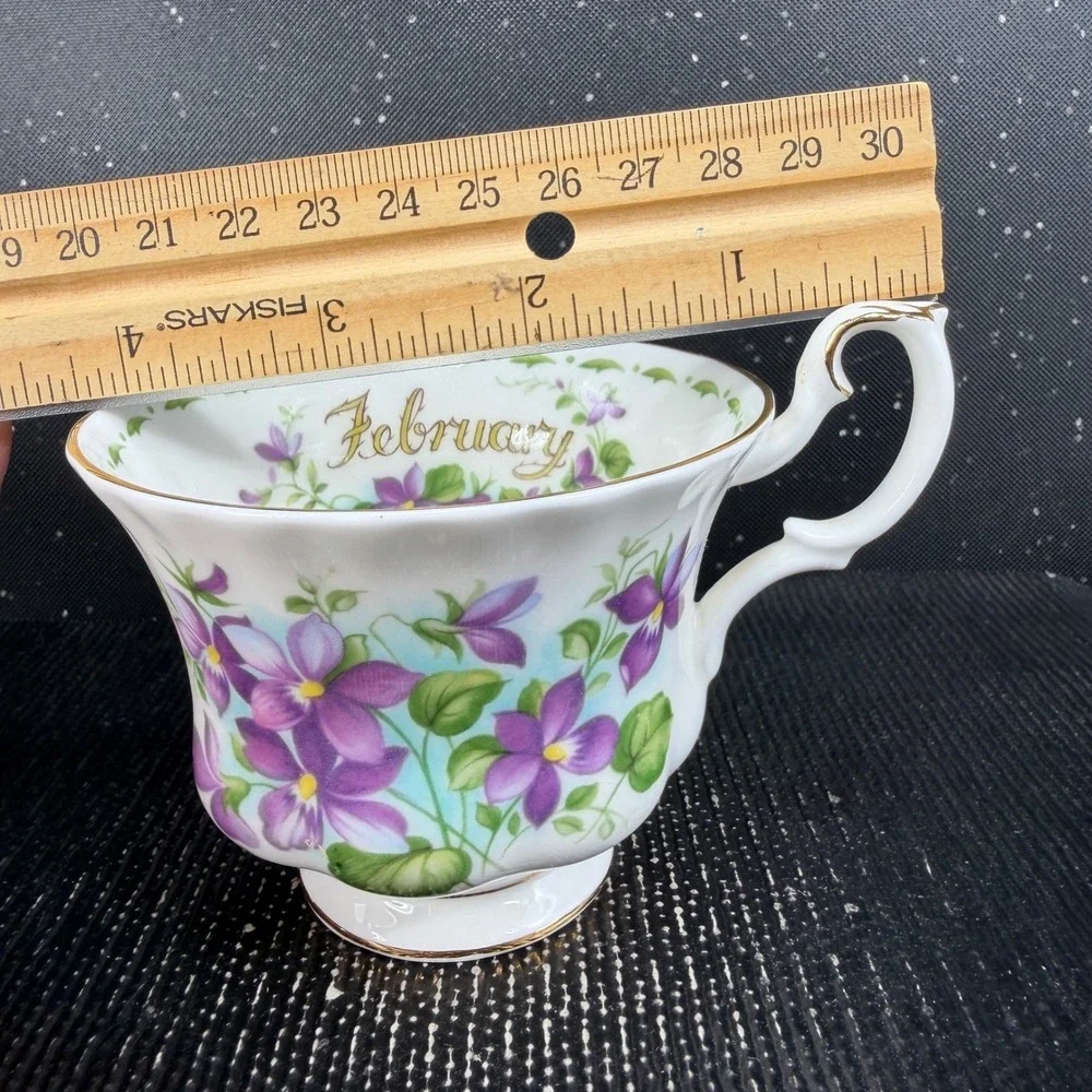 Royal Albert February Violets Flower of the Month Teacup and Saucer Set England